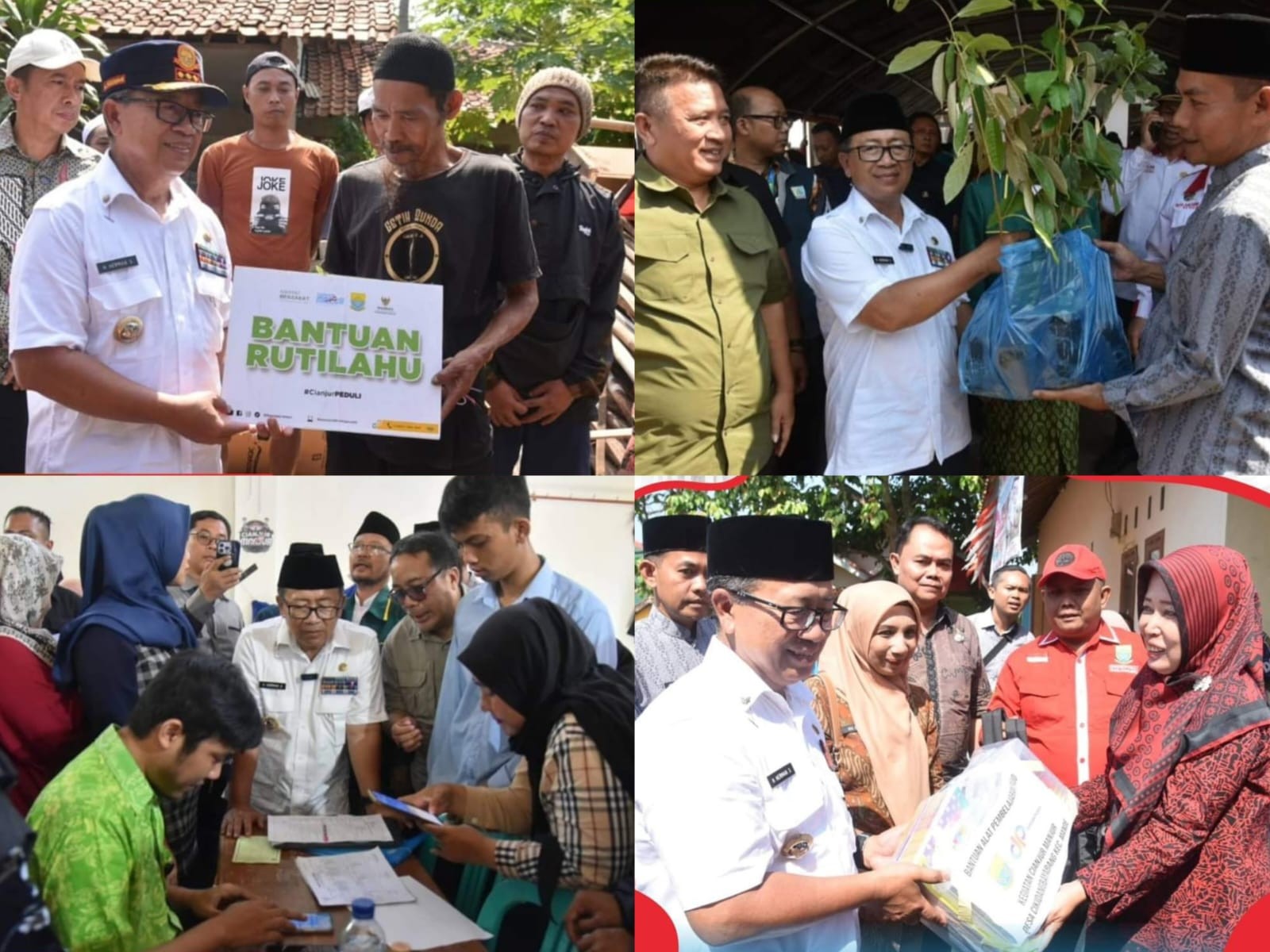 Bupati Cianjur Serahkan Bantuan kepada Warga Masyarakat dalam Giat Desa Manjur