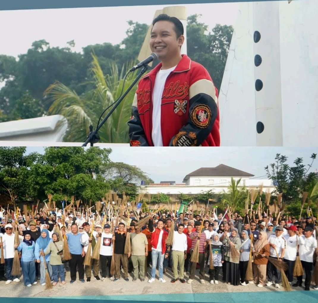 Bupati Wahyu Didampingi Wakil Bupati Ramzi Buka World Clean Up Day Tingkat Kabupaten Cianjur
